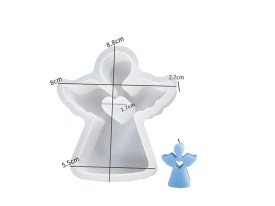 Molde silicona angelito con corazon calado chico